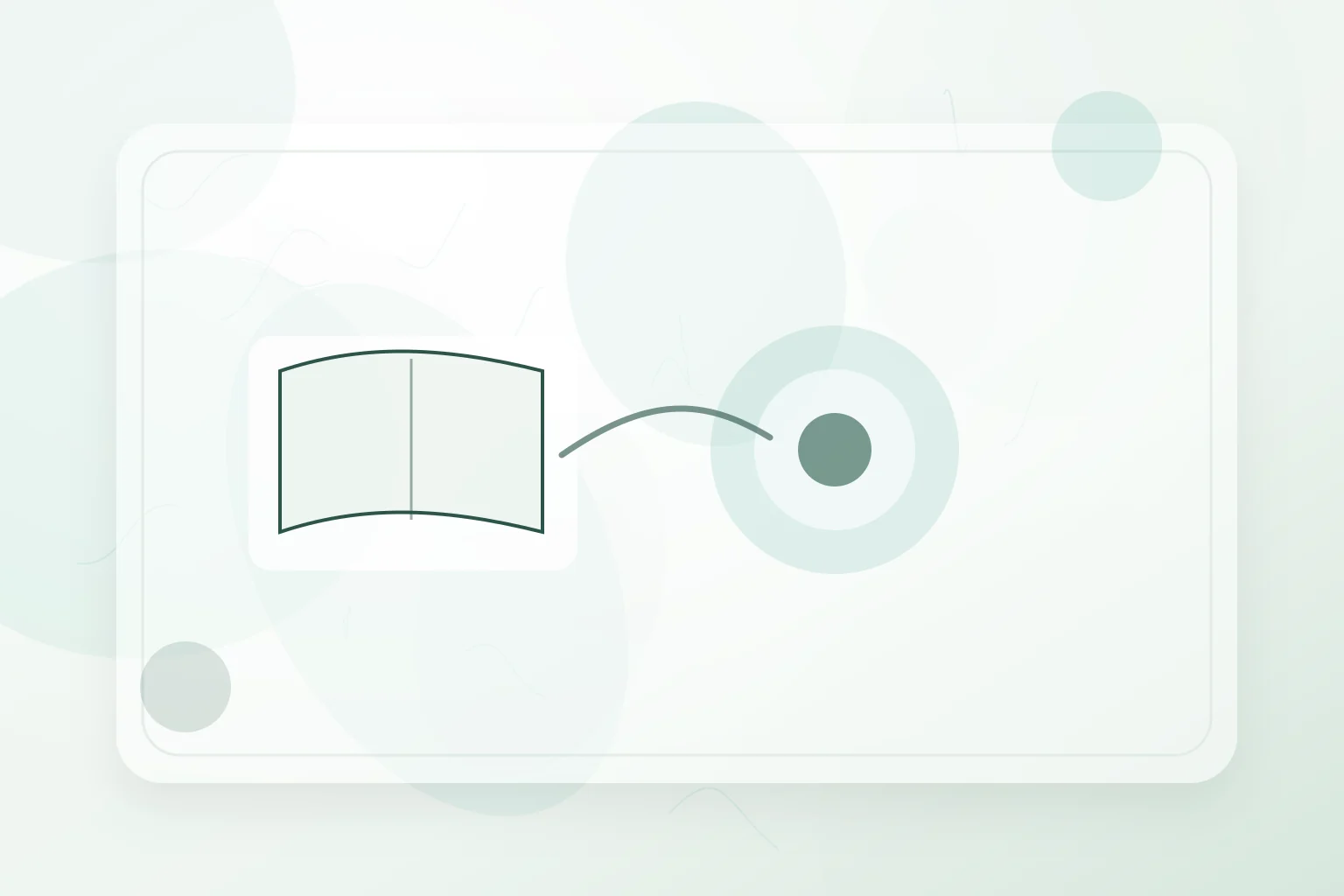 Open notebook connected to a circular whole-person motif, illustrating positive mental health.