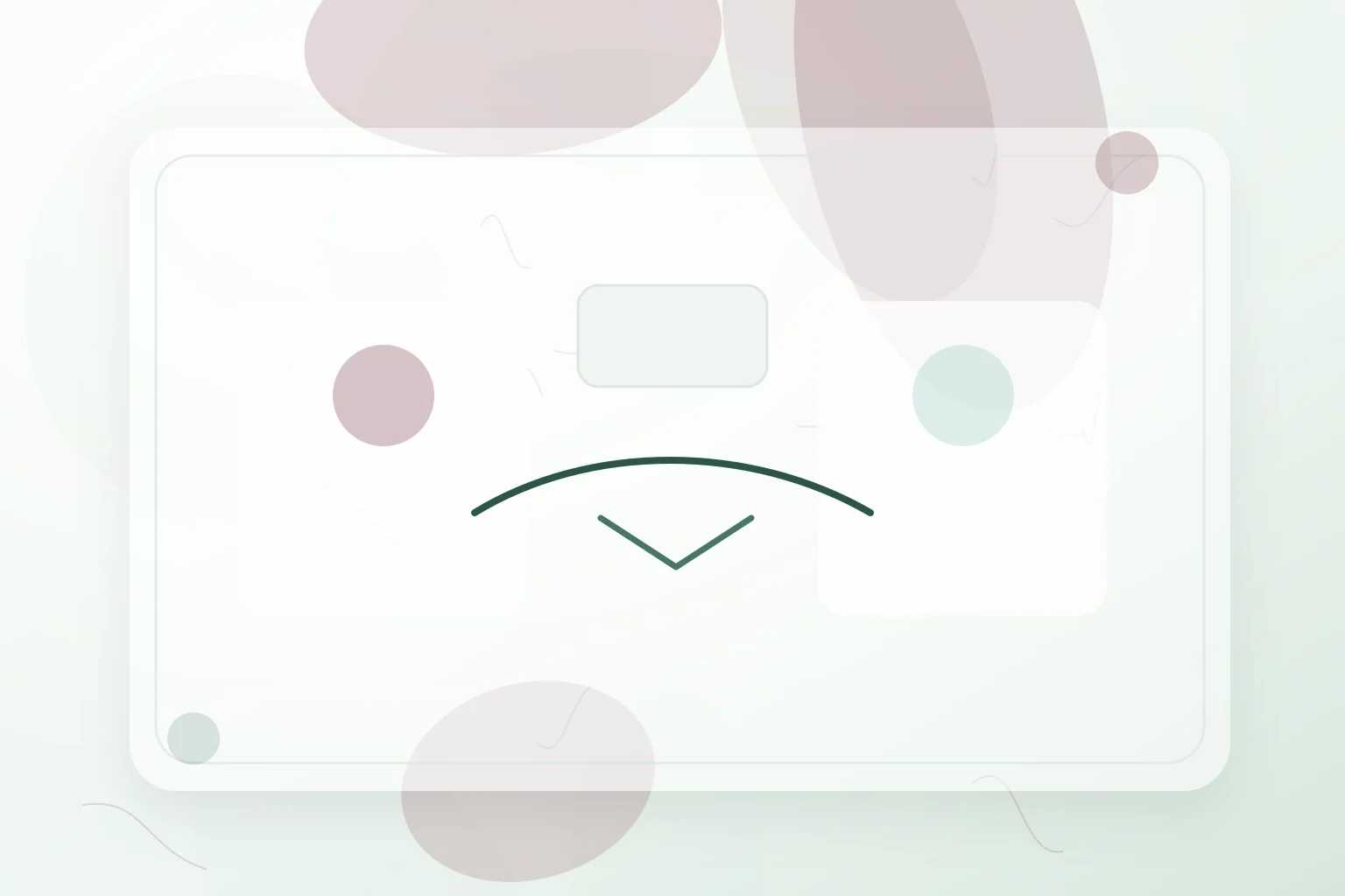 Two quiet support panels connected by a curved fit-check pathway, illustrating problems with therapy.