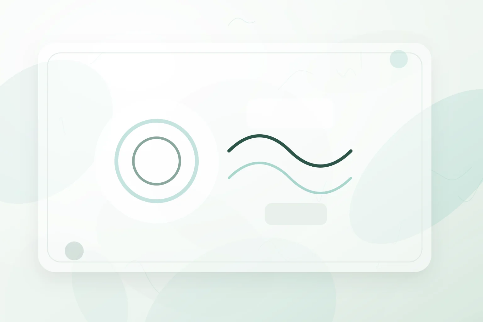 Soft breathing waves and grounding rings in a calm green composition, illustrating nervous system regulation.