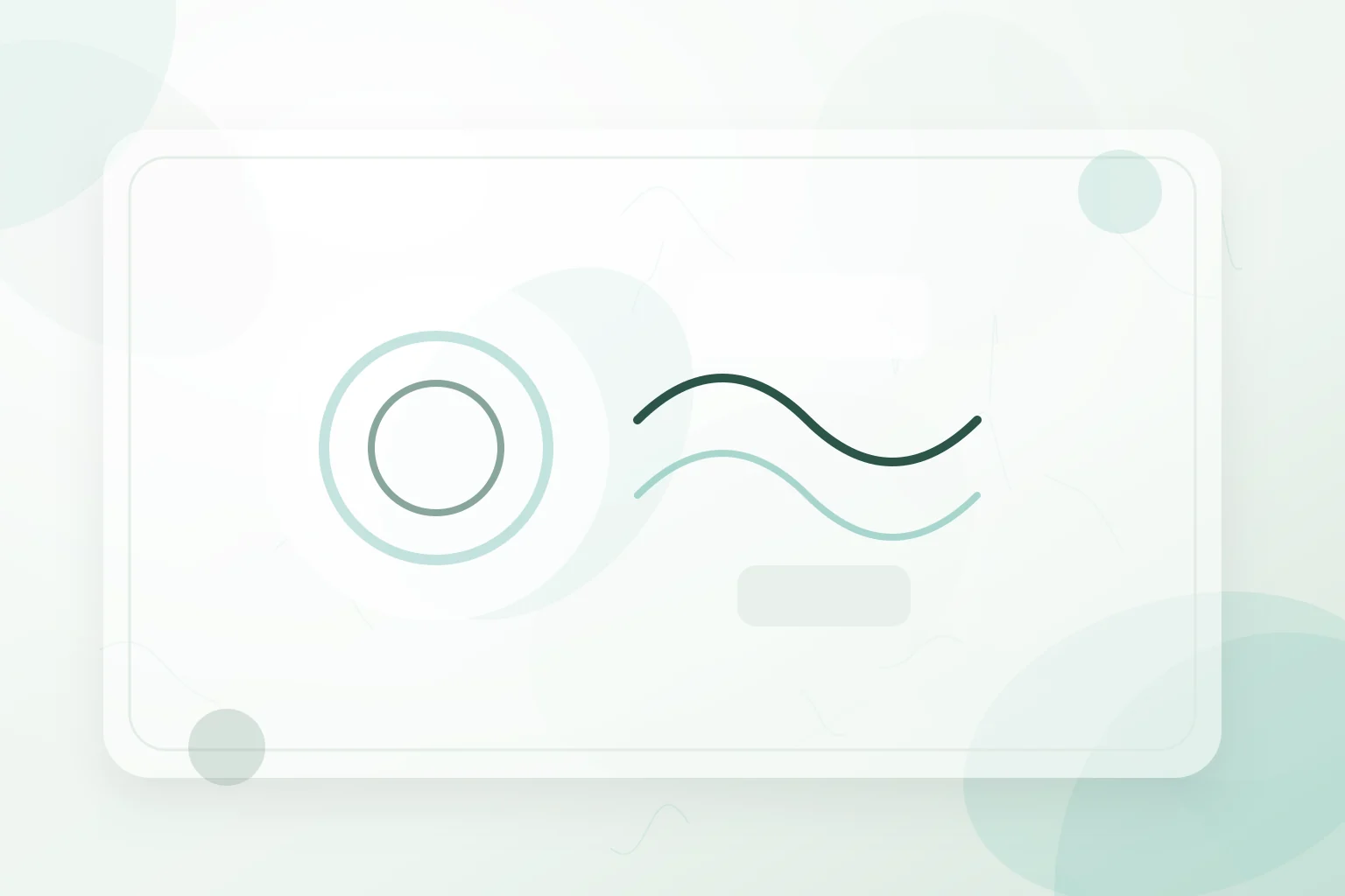 Soft breathing waves and grounding rings in a calm green composition, illustrating breathing exercises for anxiety.