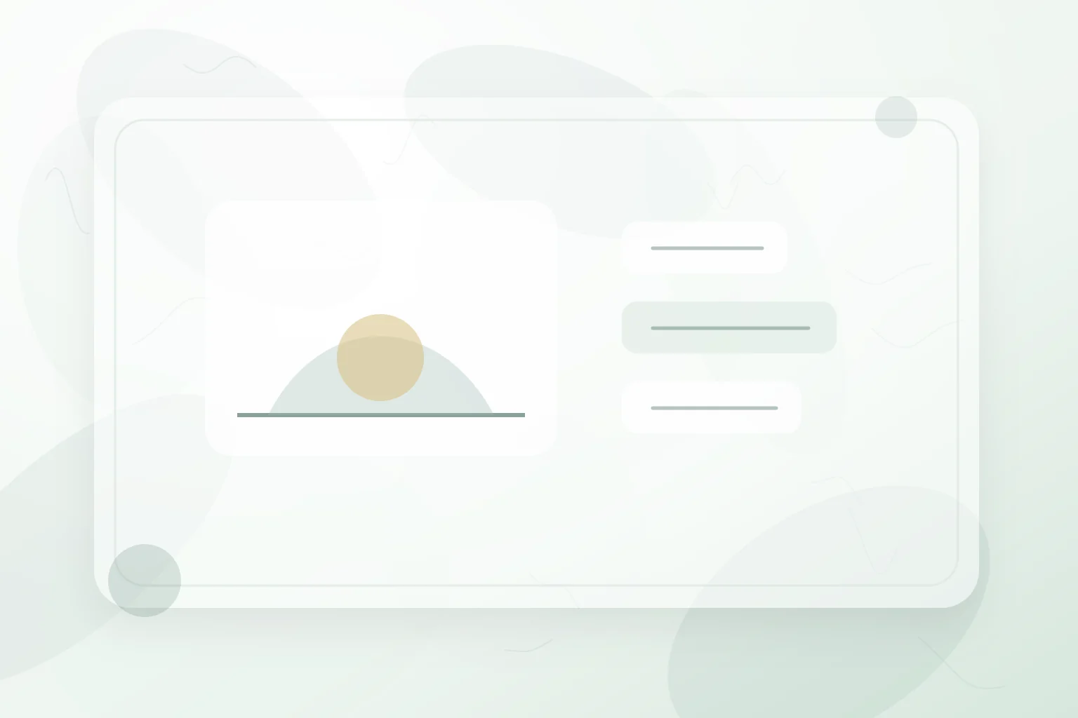 Morning-light routine panels with a gentle sunrise shape, illustrating depression and sleep.