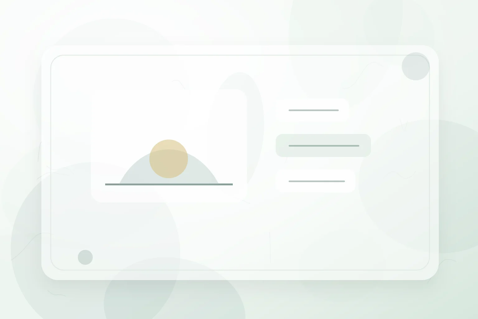 Morning-light routine panels with a gentle sunrise shape, illustrating depression and isolation.