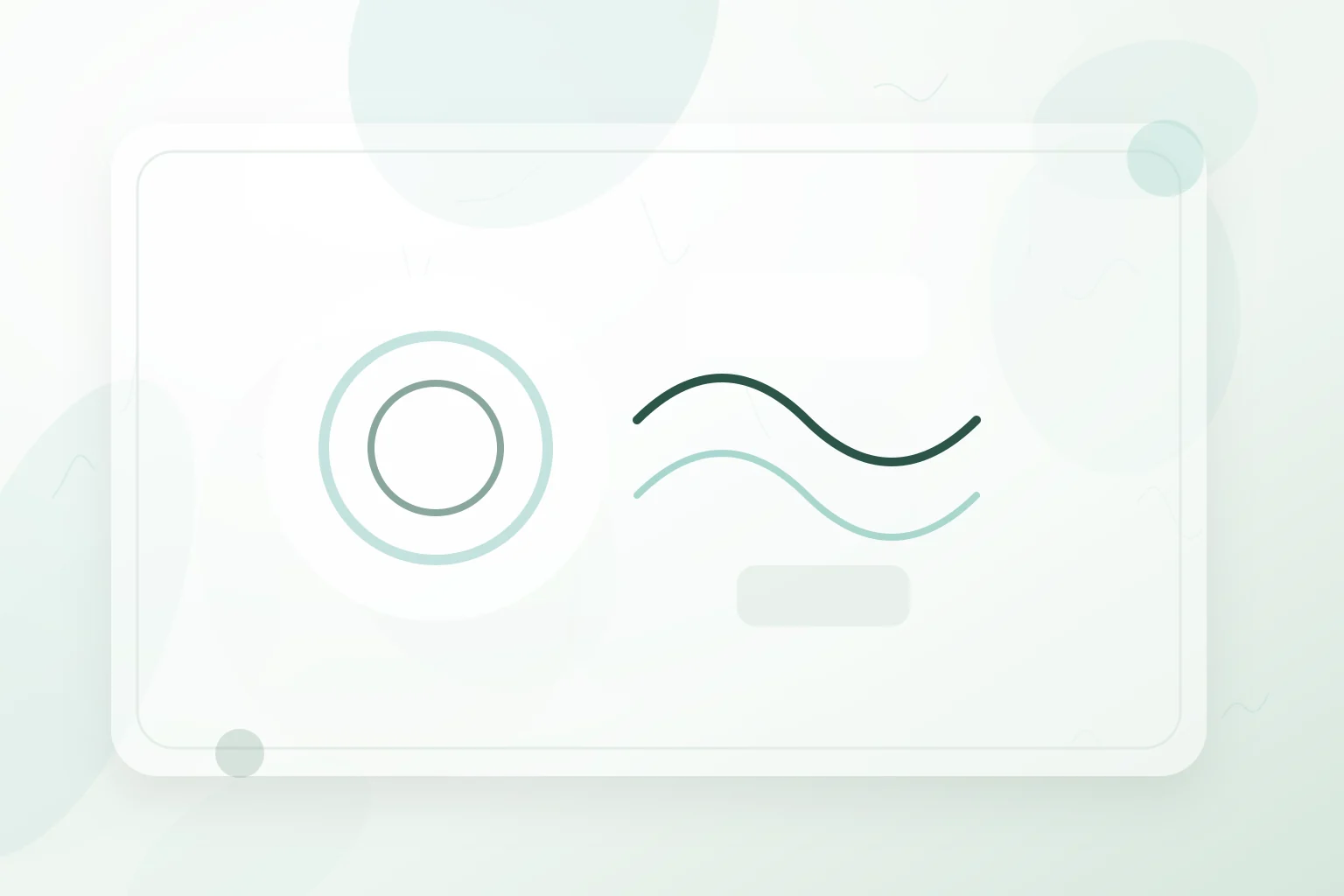 Soft breathing waves and grounding rings in a calm green composition, illustrating mood regulation.