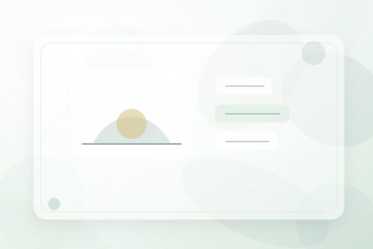 Morning-light routine panels with a gentle sunrise shape, illustrating yoga for depression.