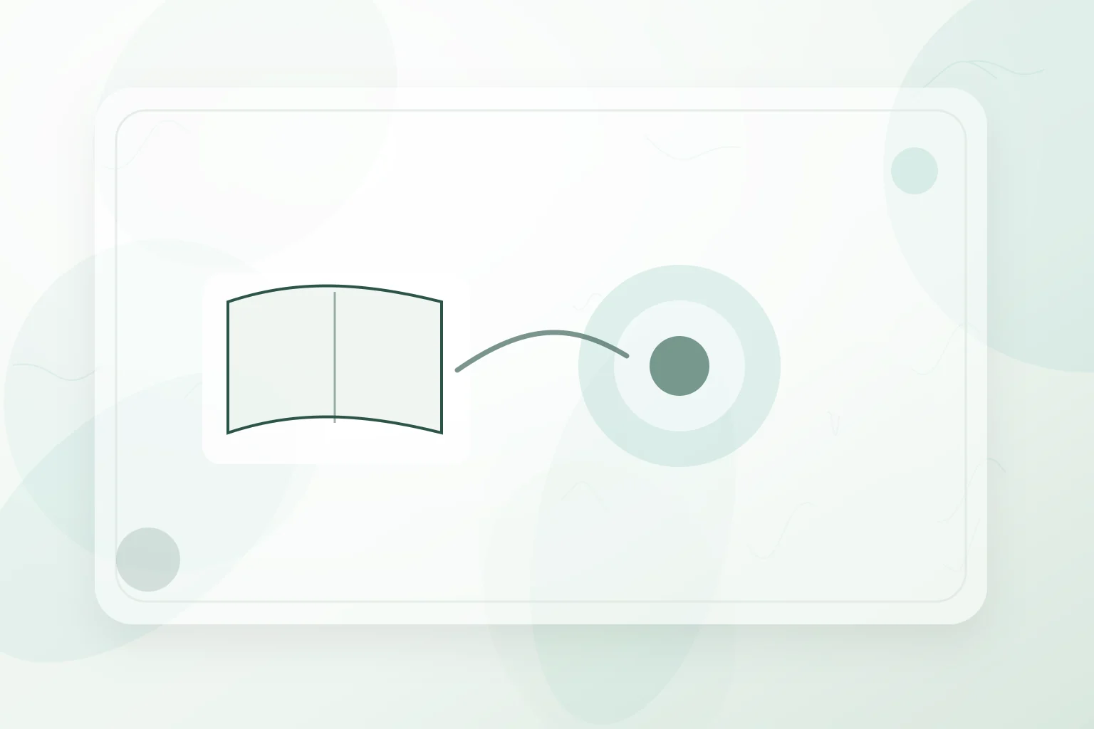 Open notebook connected to a circular whole-person motif, illustrating positivity and mental health.