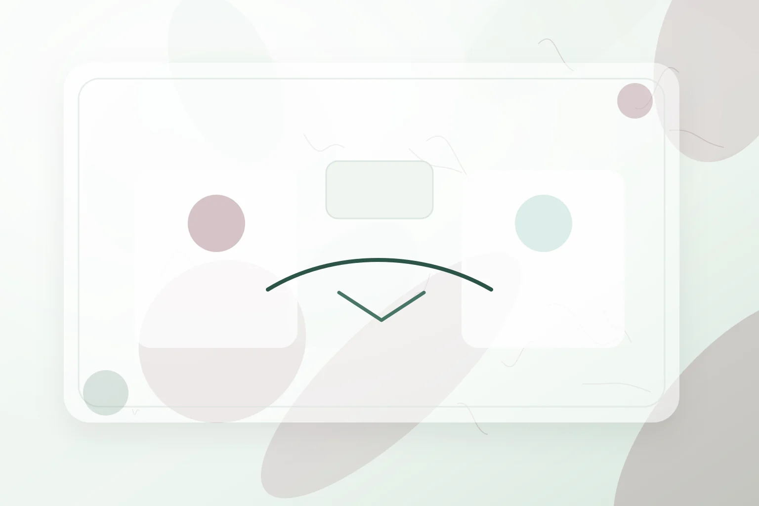 Two quiet support panels connected by a curved fit-check pathway, illustrating positive psychology and coaching.