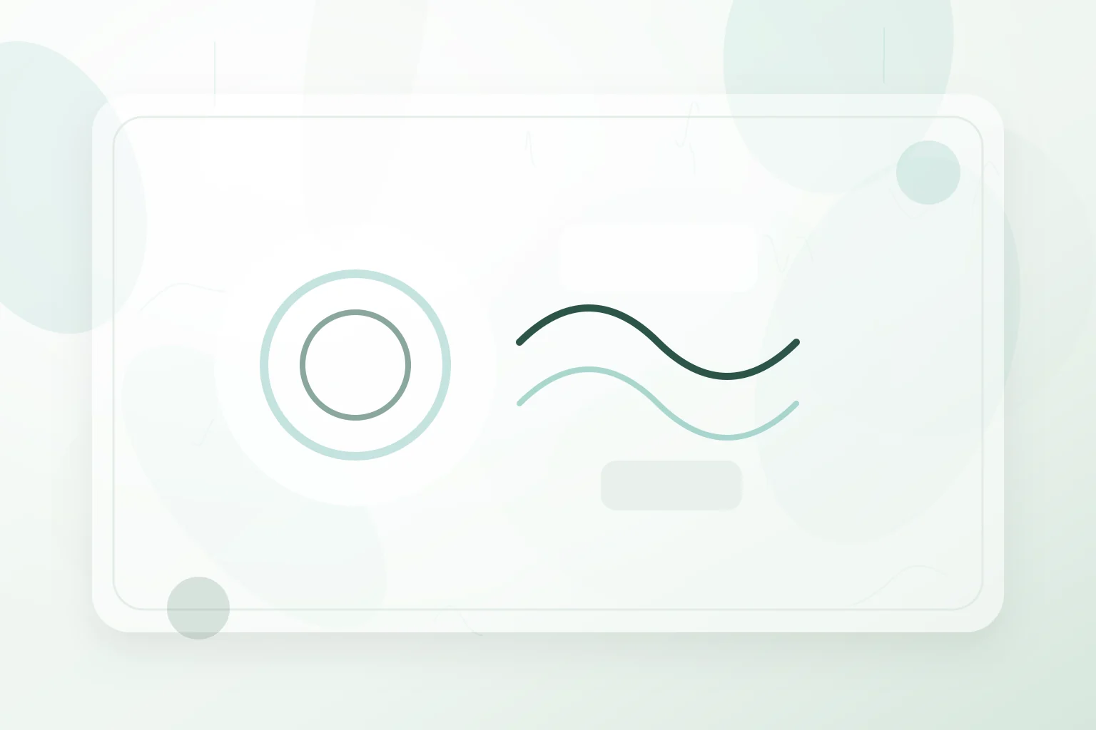 Soft breathing waves and grounding rings in a calm green composition, illustrating lifestyle changes for anxiety.