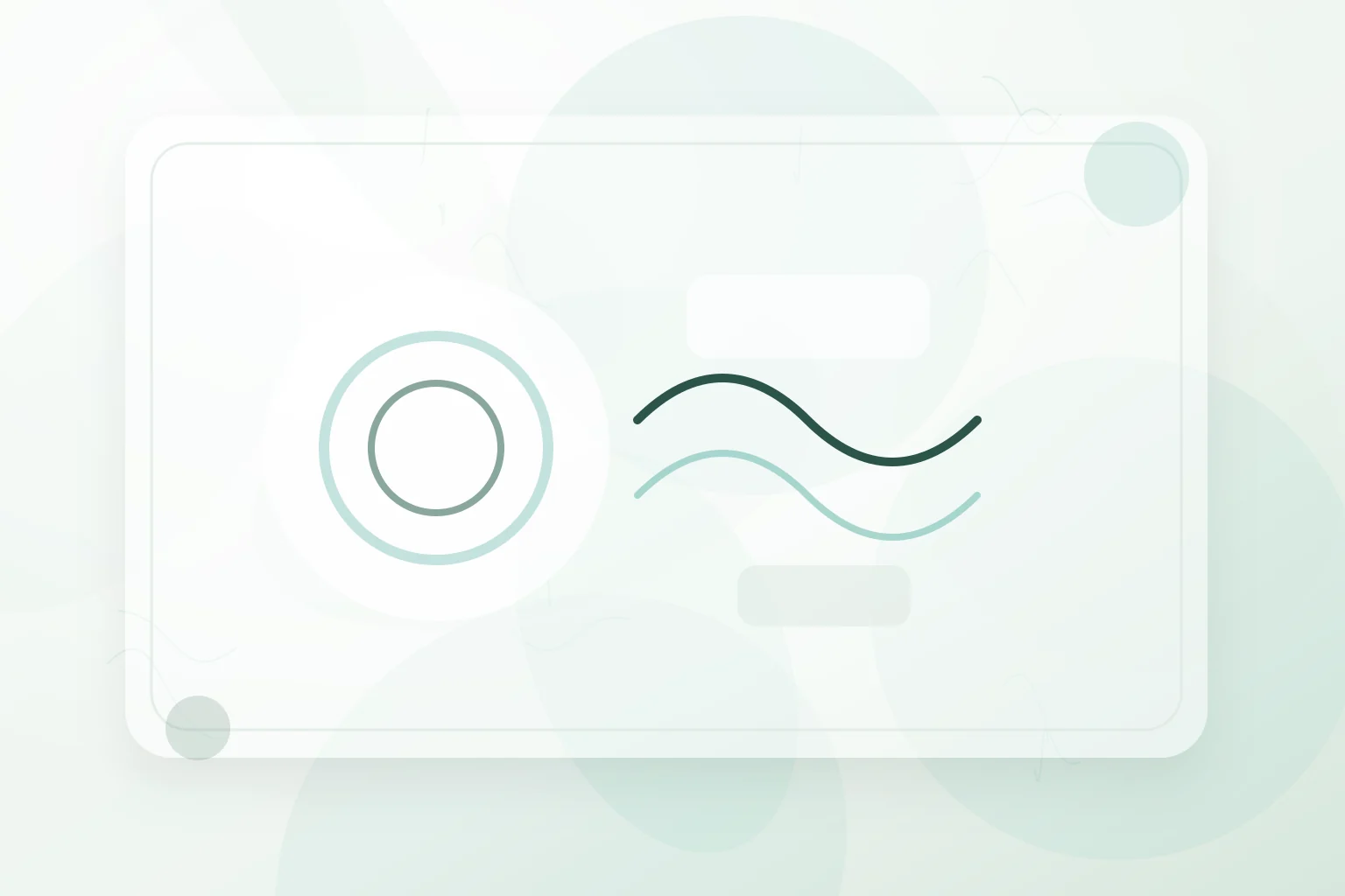 Soft breathing waves and grounding rings in a calm green composition, illustrating deep breathing exercises for anxiety.