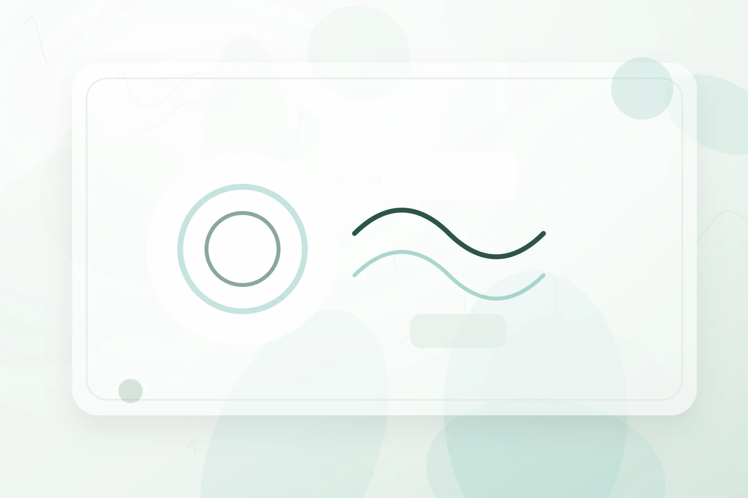 Soft breathing waves and grounding rings in a calm green composition, illustrating grounding methods for anxiety.