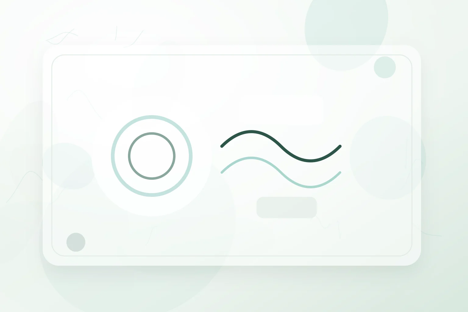 Soft breathing waves and grounding rings in a calm green composition, illustrating anxiety grounding exercises.