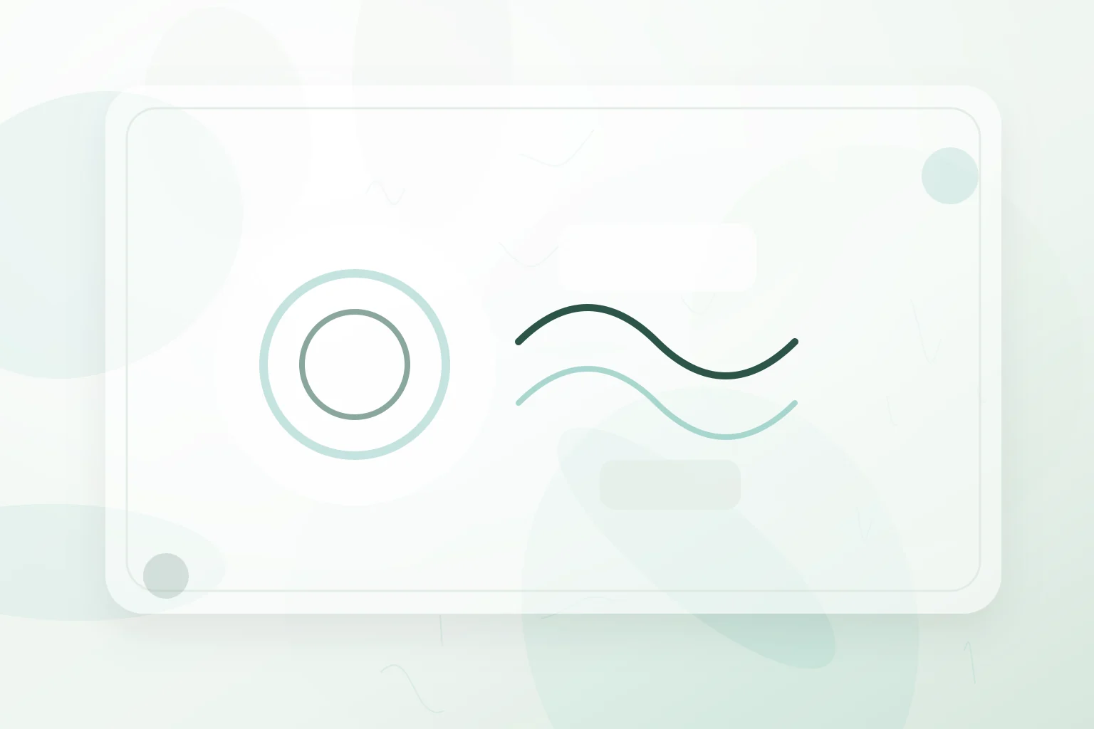 Soft breathing waves and grounding rings in a calm green composition, illustrating grounding strategies for anxiety.