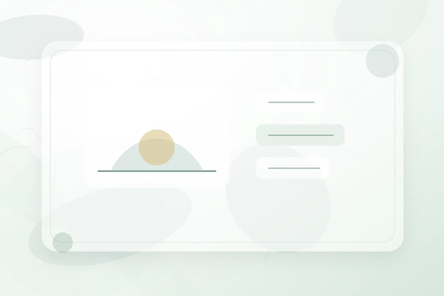 Morning-light routine panels with a gentle sunrise shape, illustrating working out and depression.