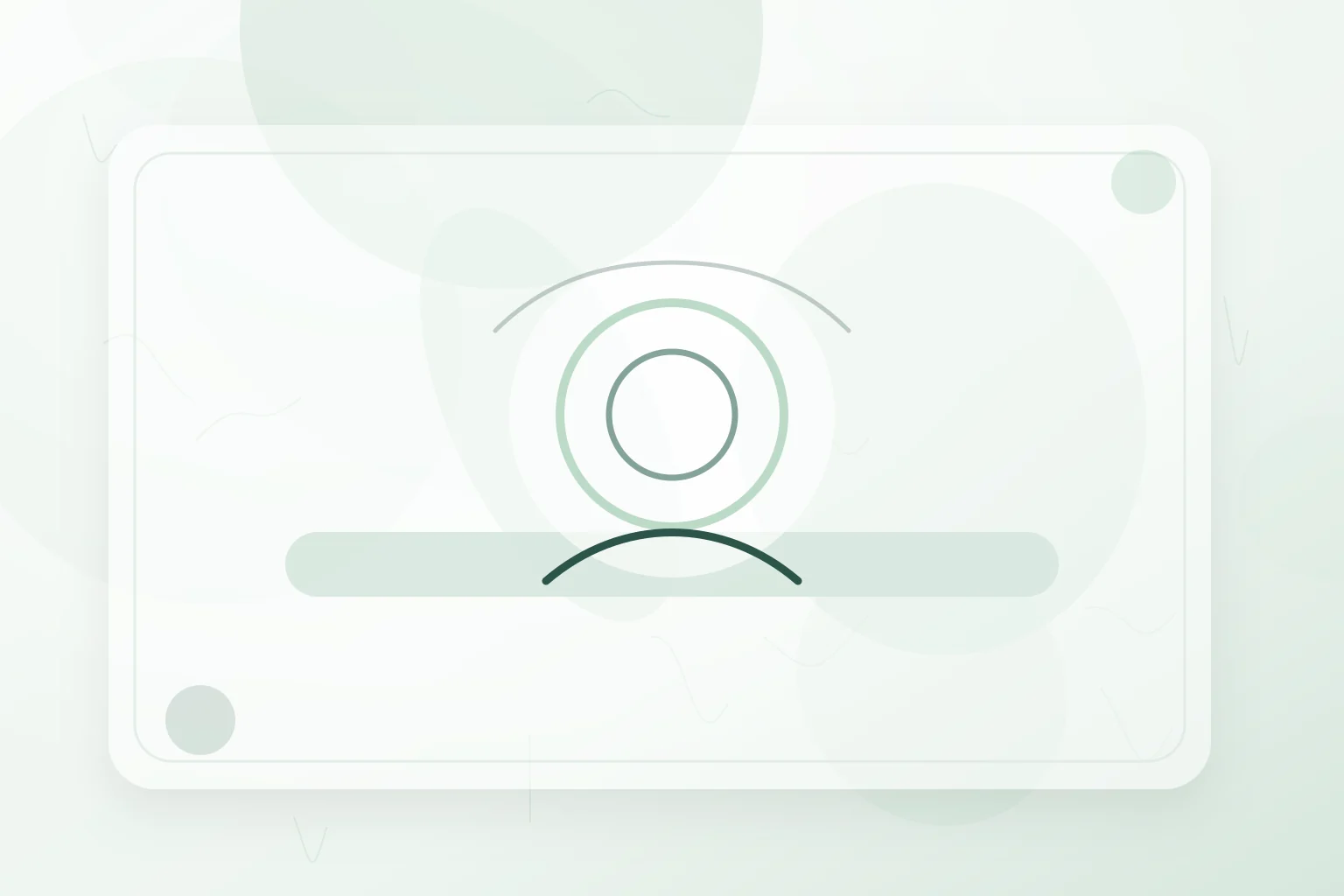 Concentric awareness rings above a quiet practice space, illustrating mindfulness and mental health.