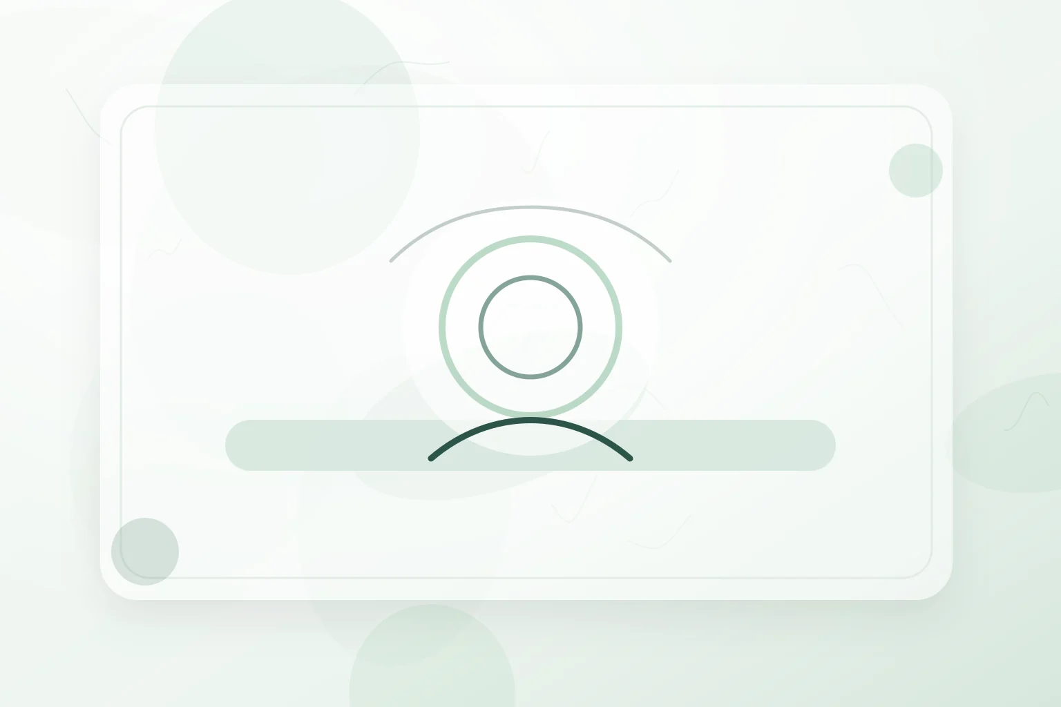 Concentric awareness rings above a quiet practice space, illustrating meditation and mental health.