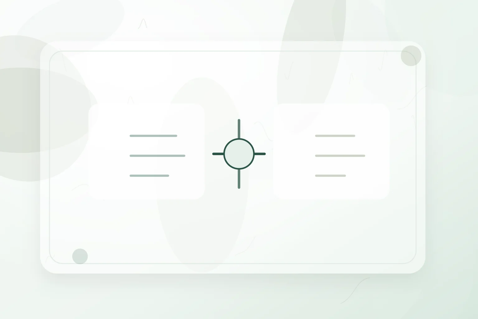 Balanced comparison panels joined by a central review point, illustrating misinformation about mental health.