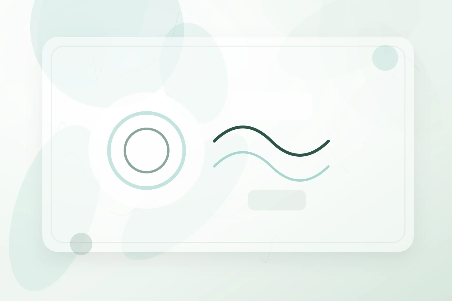 Soft breathing waves and grounding rings in a calm green composition, illustrating grounding techniques.
